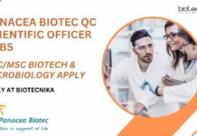 Panacea Biotec QC Scientific Officer Jobs