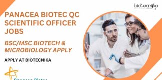 Panacea Biotec QC Scientific Officer Jobs