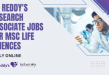 Life Sciences Latest Jobs MSc at Dr Reddy's