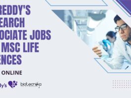 Life Sciences Latest Jobs MSc at Dr Reddy's
