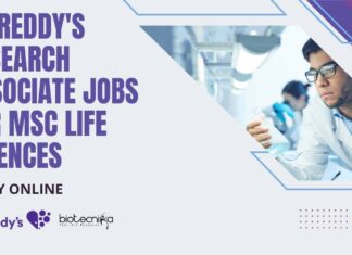 Life Sciences Latest Jobs MSc at Dr Reddy's
