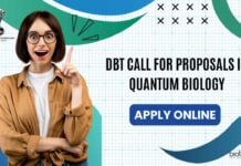 DBT Call For Proposals in Quantum Biology