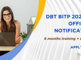 DBT BITP 2025-26 Application Form