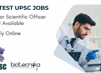 Latest Microbiology Jobs at UPSC