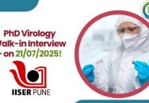 PhD Virology Walk-in Interview - on 21/07/2025!