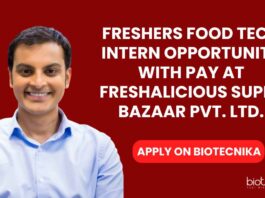 Freshers Food Tech Intern