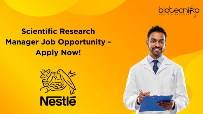 Scientific Research Manager Job Opportunity - Apply Now!