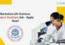Life Science BSc Jobs as Project Assistant at IISER Bhopal