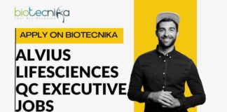 Alvius Lifesciences QC Executive Jobs