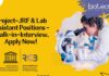 Project-JRF & Lab Assistant Positions - Walk-in-Interview, Apply Now!