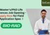 Master's/PhD Life Sciences Job Opening - Apply Now for Field Application Spec !