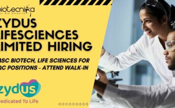 MSc Biochemistry Latest Job Openings