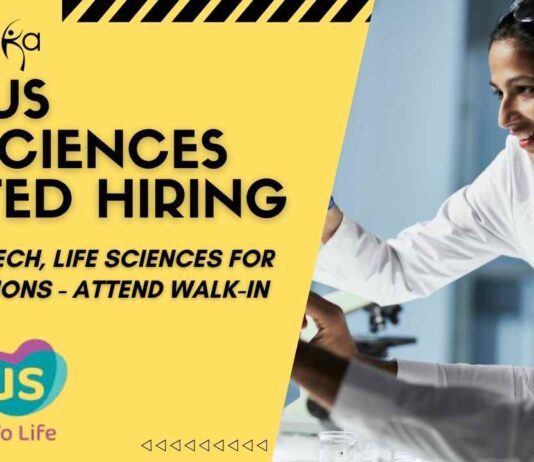 MSc Biochemistry Latest Job Openings