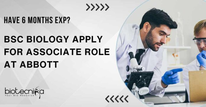 BSc Biology Job Openings at Abbott