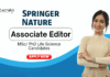 Associate Editor Jobs at Springer - PhD Life Science Candidates Apply Online