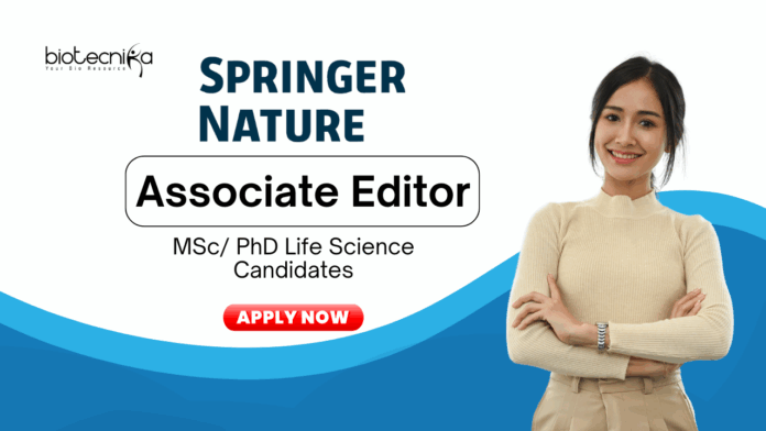Associate Editor Jobs at Springer - PhD Life Science Candidates Apply Online