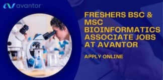 Freshers Bioinformatics MSc Jobs at Avantor