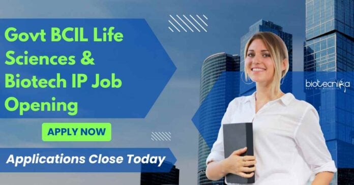 MSc Biotechnology Govt Job Openings at BCIL