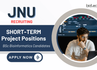 BSc Bioinformatics Jobs at JNU | Apply Now for Various Project Technician Roles