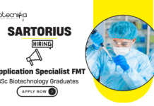 BSc Biotechnology Jobs at Sartorius | Apply Now For The Application Specialist Role