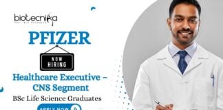 BSc Life Science Job at Pfizer | Apply Now For The Healthcare Executive – CNS Segment