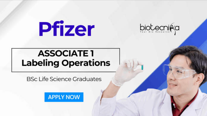 BSc Life Science Job at Pfizer Apply Now for the Associate Position in Labeling Operations (1)