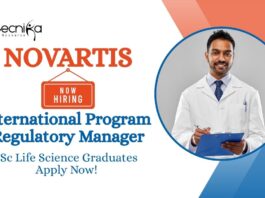 BSc Life Science Jobs at Novartis | Apply Now For The International Program Regulatory Manager (IPRM) Role