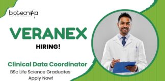 BSc Life Science Jobs at Veranex | Apply Now For The Clinical Data Coordinator Role