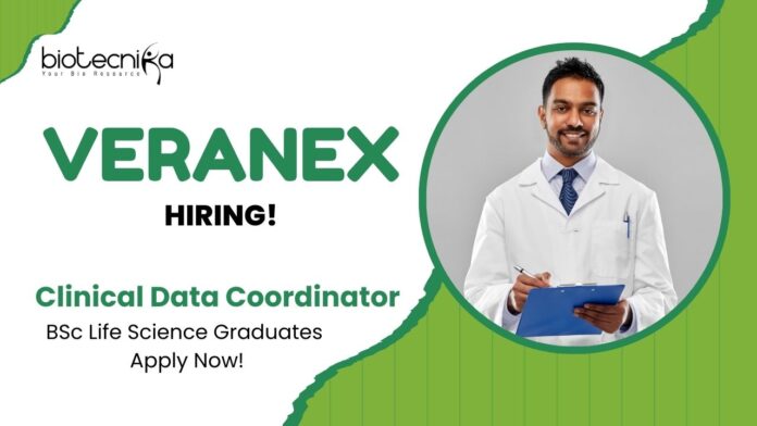 BSc Life Science Jobs at Veranex | Apply Now For The Clinical Data Coordinator Role