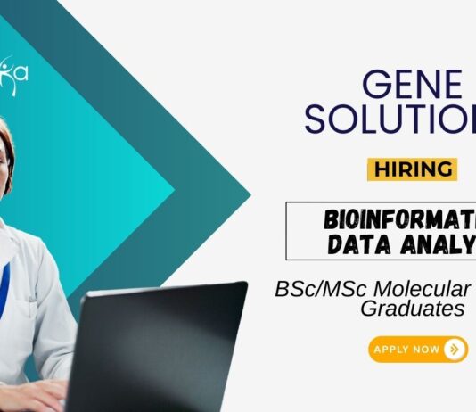 Bioinformatics Data Analyst Job at Gene Solutions BScMSc Graduates Apply Online (1)