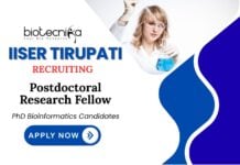 Bioinformatics Jobs at IISER Tirupati Apply Now for Postdoctoral Research Fellow Position (1)