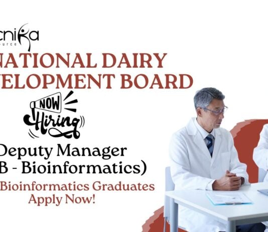 Bioinformatics Jobs at NDDB | Apply Now For The Deputy Manager (AB - Bioinformatics) Role