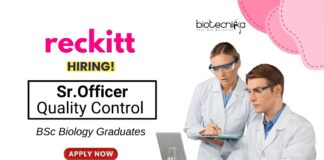 Biology Jobs at Reckitt BSc Graduates Apply Now for the Sr. Officer - Quality Control Role