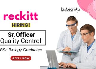 Biology Jobs at Reckitt BSc Graduates Apply Now for the Sr. Officer - Quality Control Role