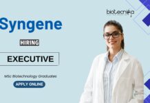 Biotech Jobs for Freshers at Syngene | MSc Graduates Apply Now for the Executive Position Biotech Jobs for Freshers at Syngene MSc Graduates Apply Now for the Executive Position