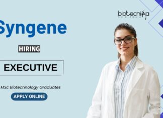 Biotech Jobs for Freshers at Syngene MSc Graduates Apply Now for the Executive Position