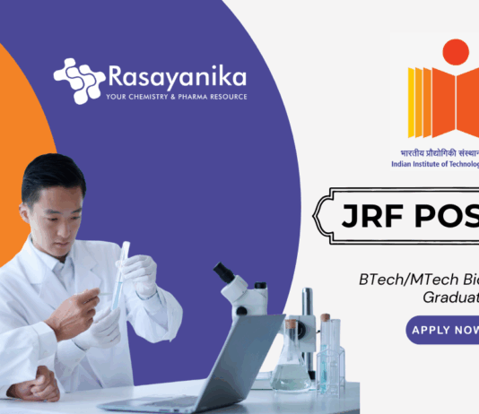 Biotechnology JRF Position at IIT Hyderabad BPharm Graduates Apply Now