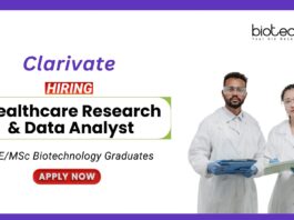 Biotechnology Jobs at Clarivate Apply Now for the Associate Healthcare Research & Data Analyst Role