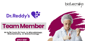 Biotechnology Jobs at Dr. Reddy’s Laboratories - M.Sc M.TechB. Tech Graduates Apply Online