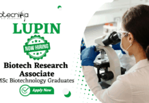 Biotechnology Jobs at Lupin | Apply Now For The Biotech Research Associate
