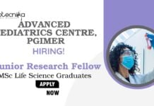 Biotechnology Jobs at PGIMER | Apply Now For The Junior Research Fellow Vacancy