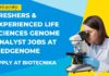 Freshers PhD Life Sciences Jobs at Medgenome