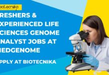 Freshers PhD Life Sciences Jobs at Medgenome
