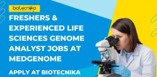 Freshers PhD Life Sciences Jobs at Medgenome