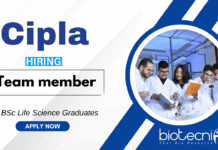 Life Science Jobs at Cipla | BSc Graduates Apply Now for the Team Member Position