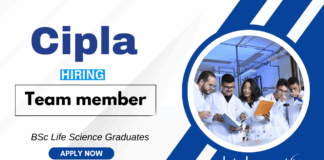 Life Science Jobs at Cipla | BSc Graduates Apply Now for the Team Member Position