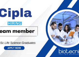 Life Science Jobs at Cipla | BSc Graduates Apply Now for the Team Member Position