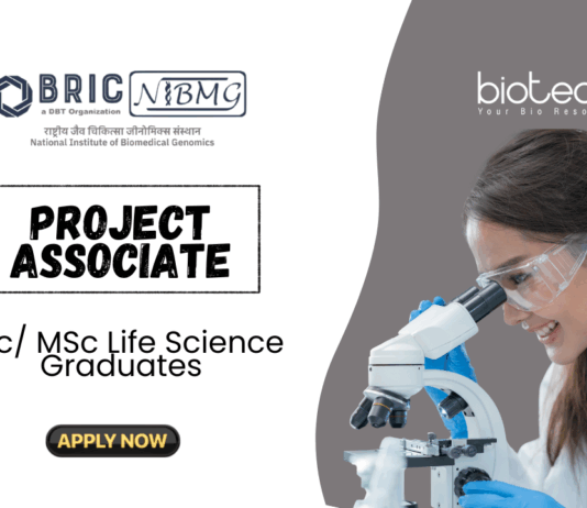 Project Associate Position at NIBMG - MSc Life Science Graduates Apply Online