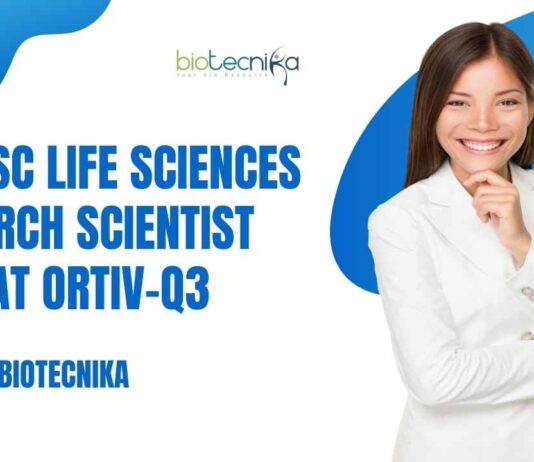 Life Sciences Jobs For MSc at Ortiv-Q3