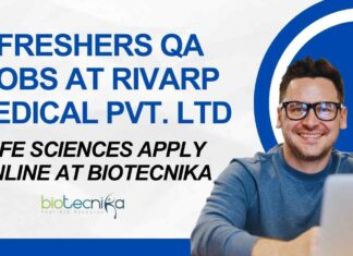Life Sciences Jobs in QA at Rivarp Medical Pvt. Ltd